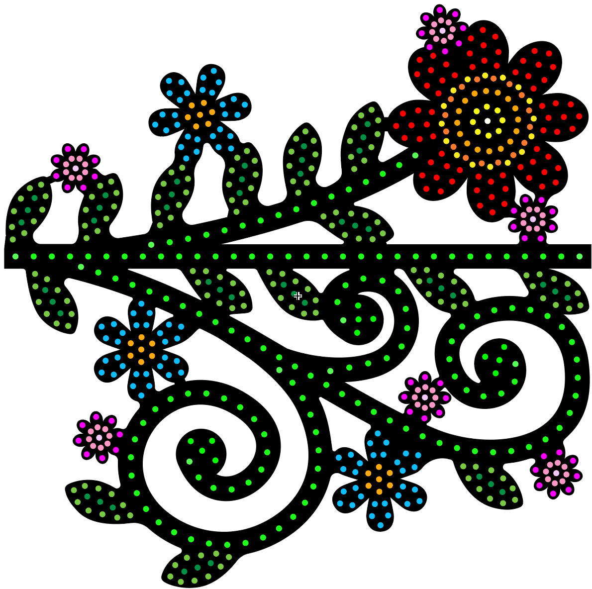 4-Foot Vine Large Flower Curls