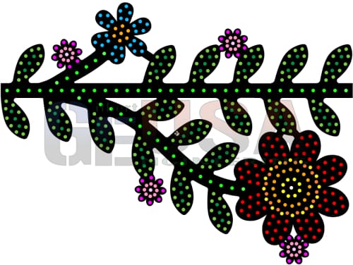 4-Foot Leaf Run with Large Flower