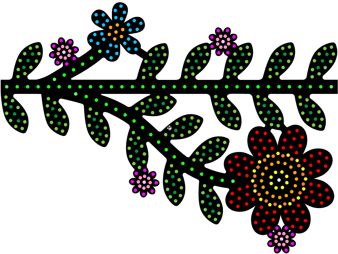 4-Foot Leaf Run with Large Flower