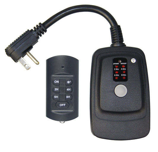 Outdoor Timer with 2-Outlet Remote Control Cowntdown